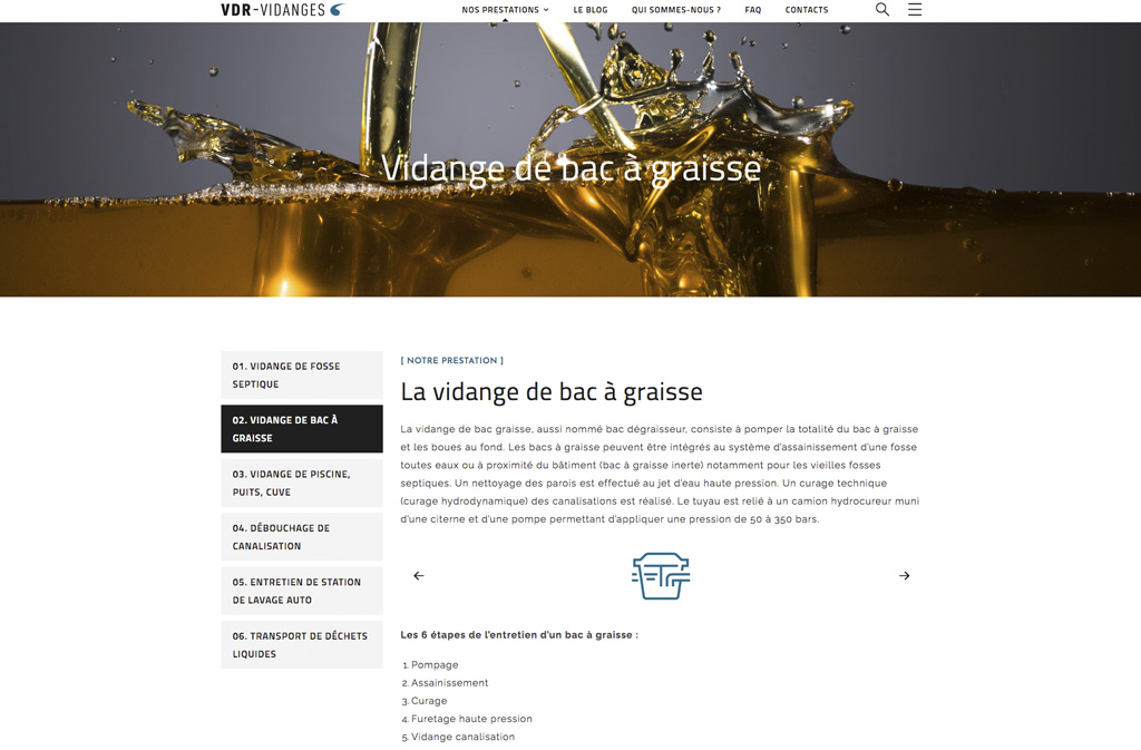 Création site web VDR Vidanges
